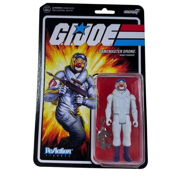 Super 7 Reaction GI Joe Gamemaster Drone Robot Trooper Action Figure - Picture 1 of 8